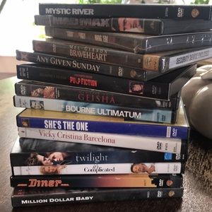 14 movies...DVD’s either new never opened or like new.
